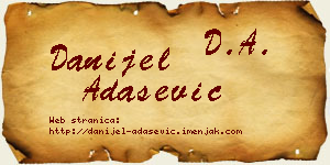 Danijel Adašević vizit kartica